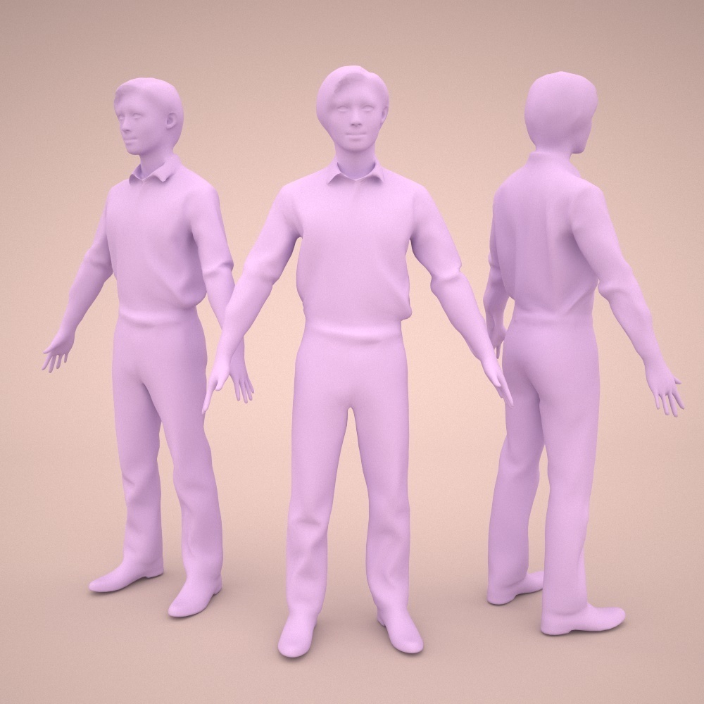 アニメーション付の3D人モデル 066_Syun