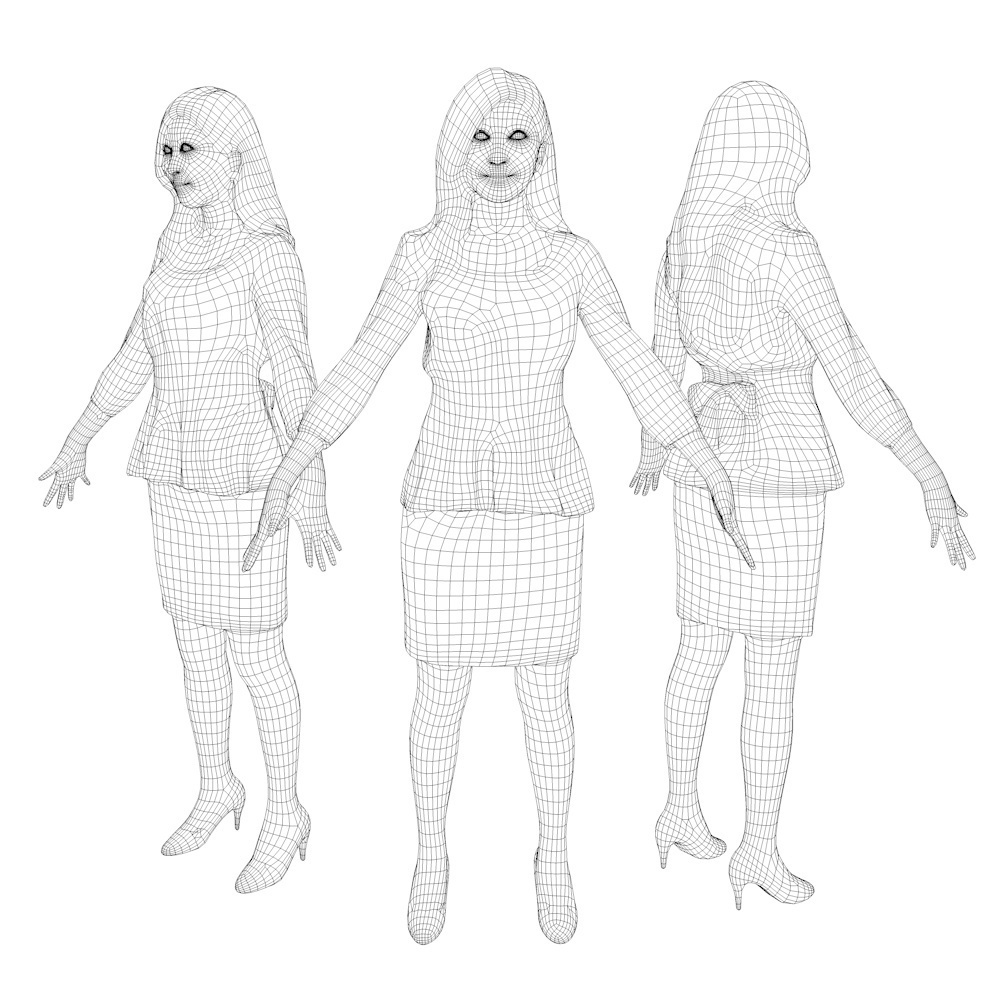 アニメーション付の3D人モデル 060_Mao