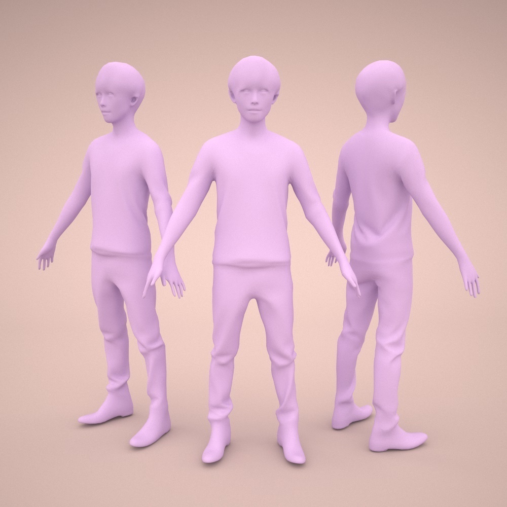 アニメーション付の3D人モデル 038_Toru