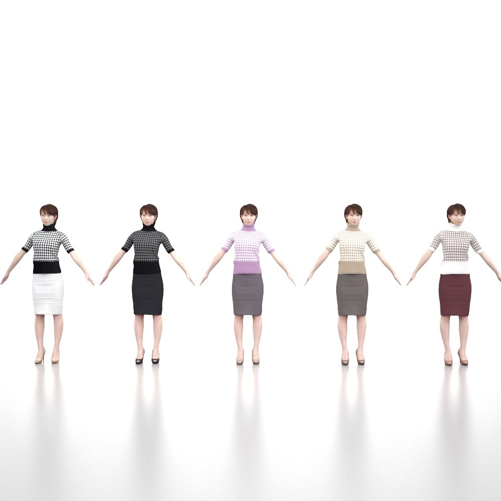 アニメーション付の3D人モデル 026_Haru