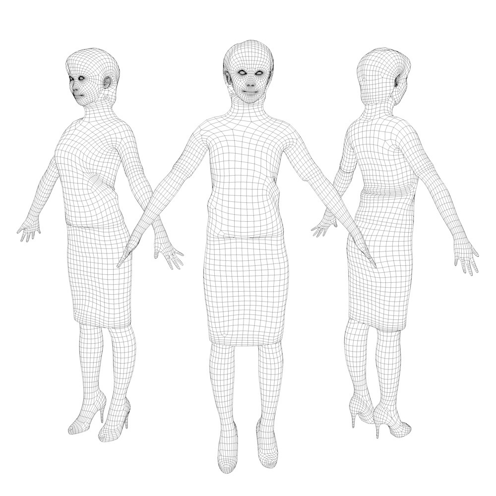 アニメーション付の3D人モデル 026_Haru