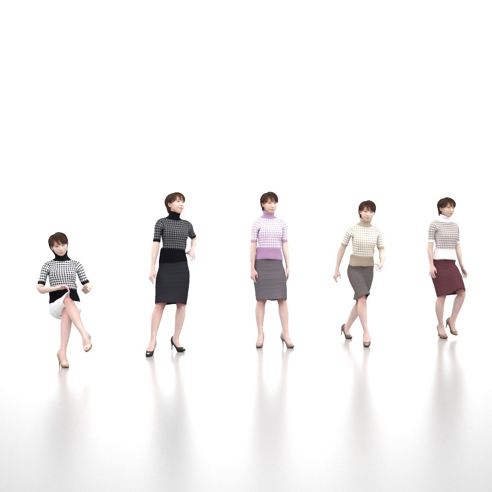 アニメーション付の3D人モデル 026_Haru