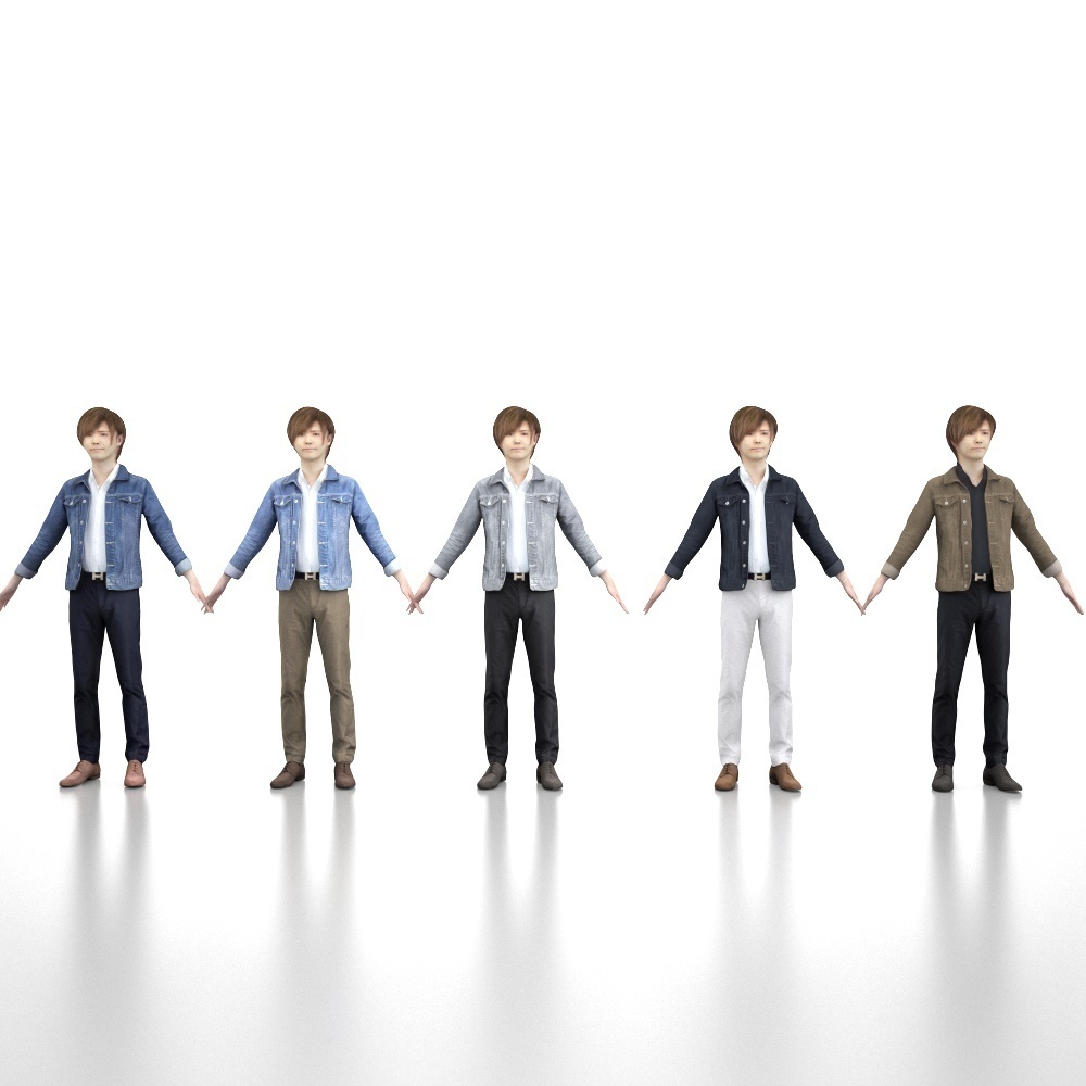 アニメーション付の3D人モデル 088_Ren