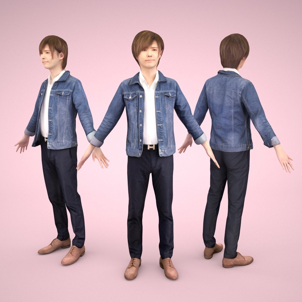 アニメーション付の3D人モデル 088_Ren