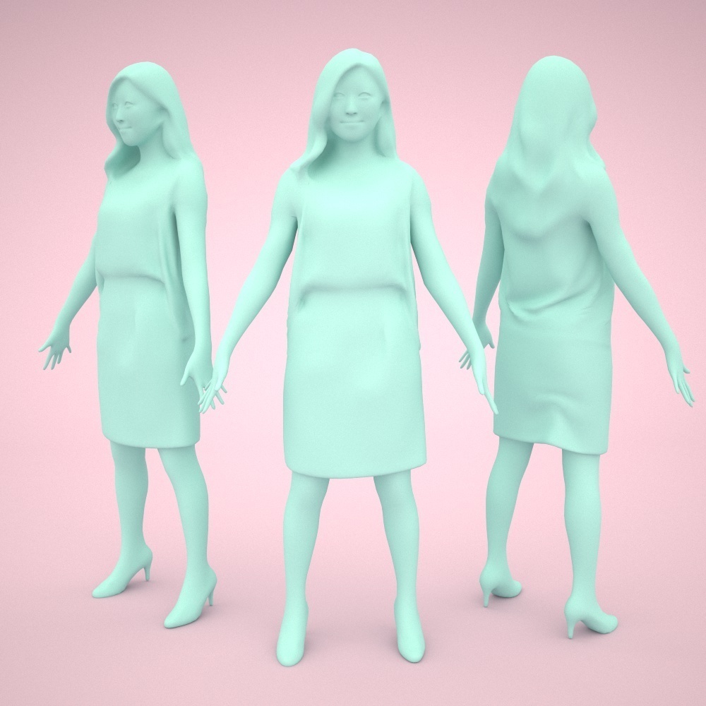 アニメーション付の3D人モデル 054_Mao