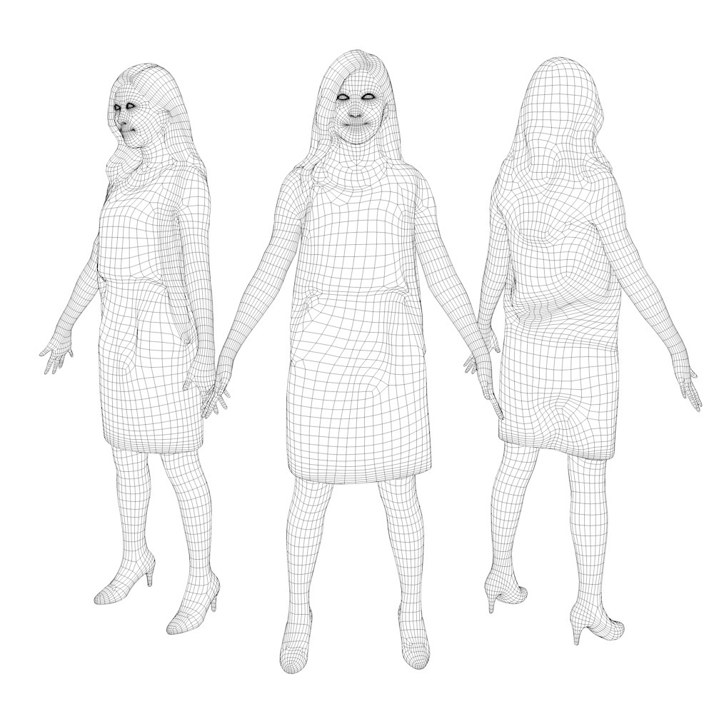 アニメーション付の3D人モデル 054_Mao