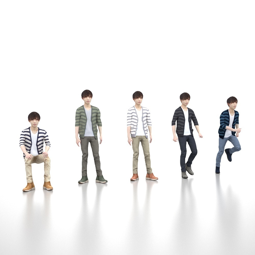 アニメーション付の3D人モデル 036_Toru