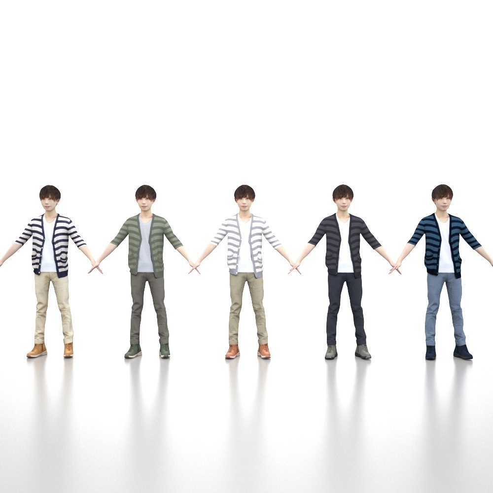 アニメーション付の3D人モデル 036_Toru