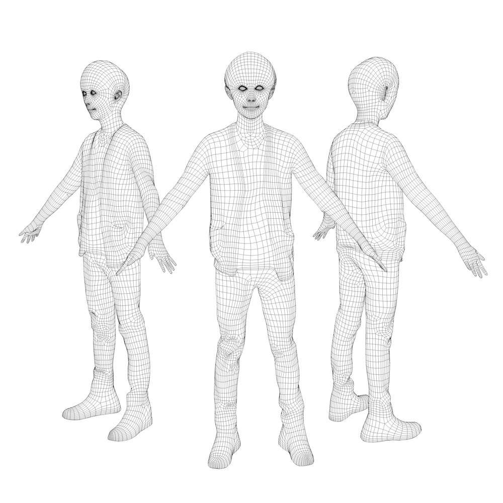 アニメーション付の3D人モデル 036_Toru