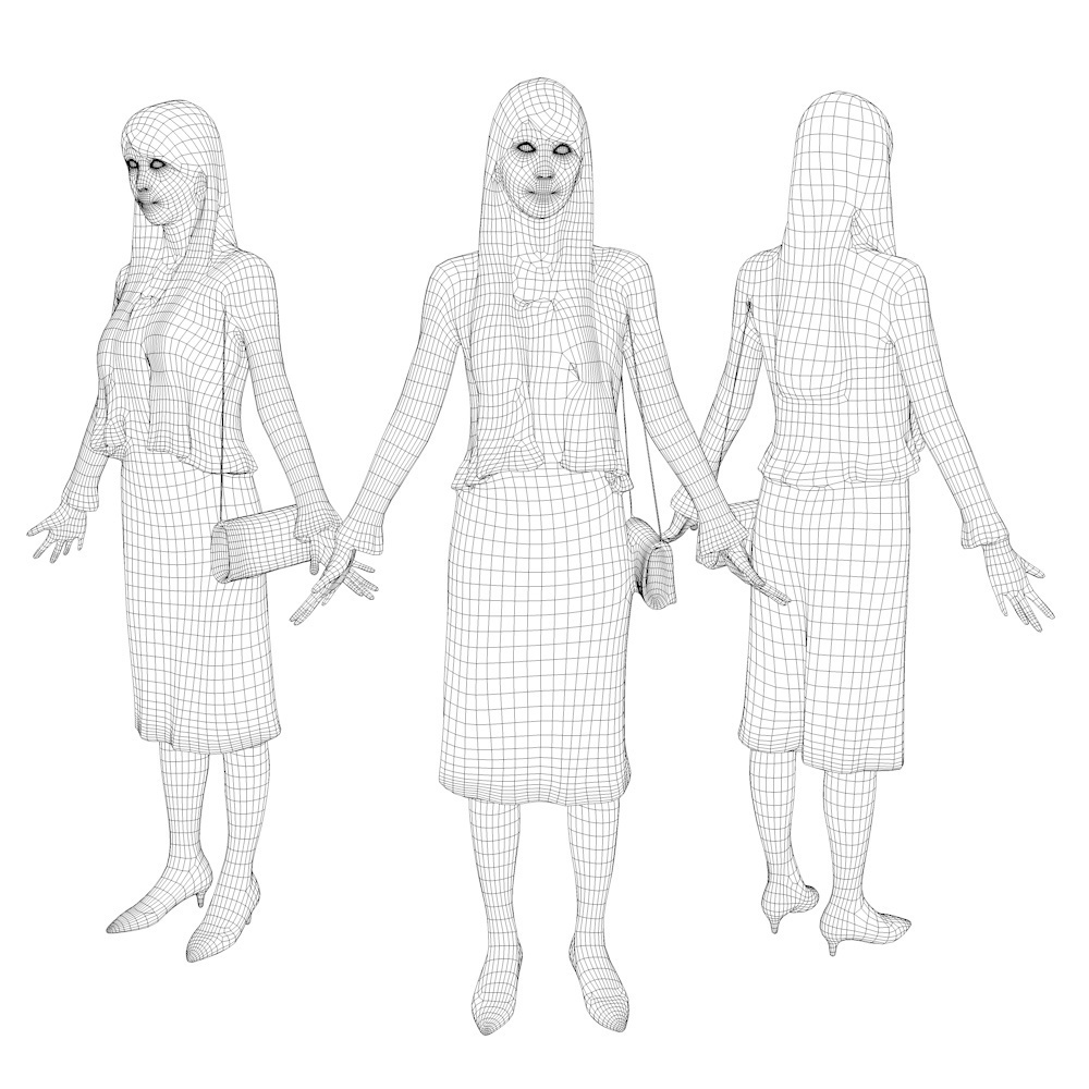 アニメーション付の3D人モデル 006_Rika