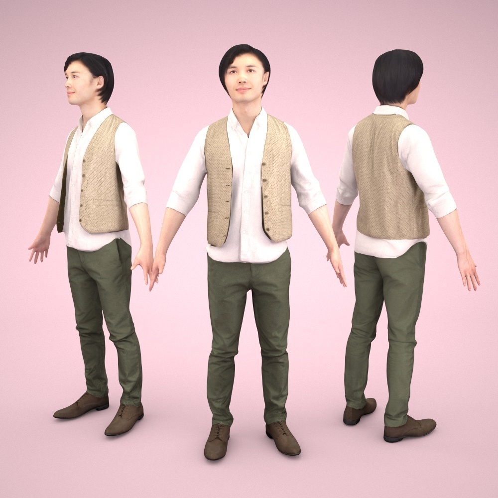 アニメーション付の3D人モデル 070_Syun
