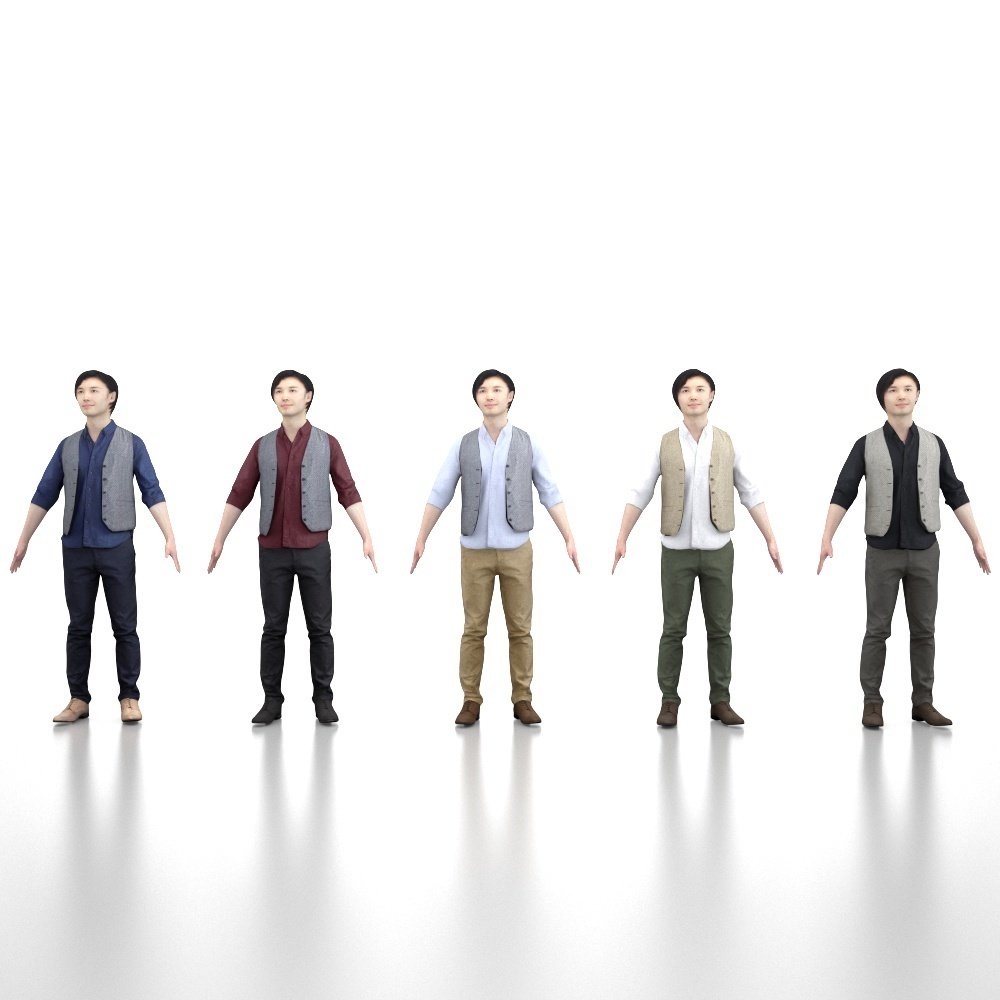 アニメーション付の3D人モデル 070_Syun