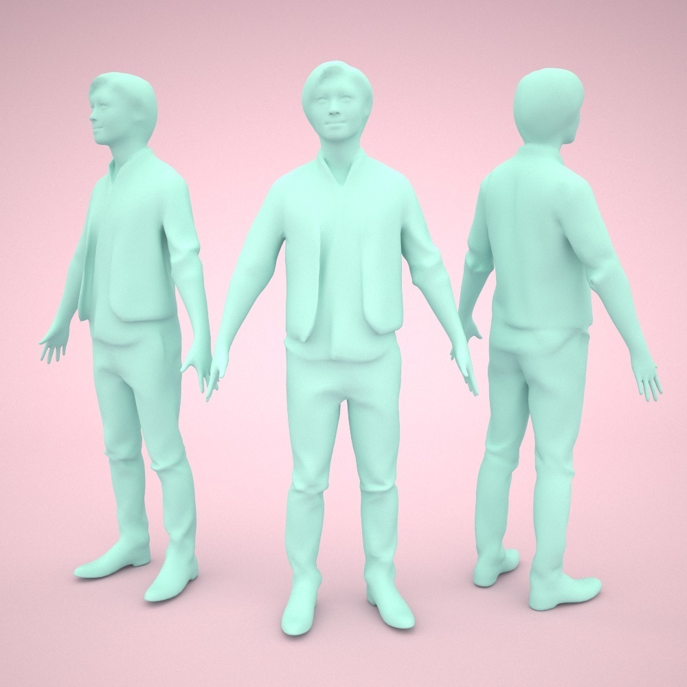 アニメーション付の3D人モデル 070_Syun