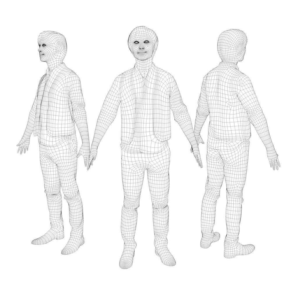 アニメーション付の3D人モデル 070_Syun