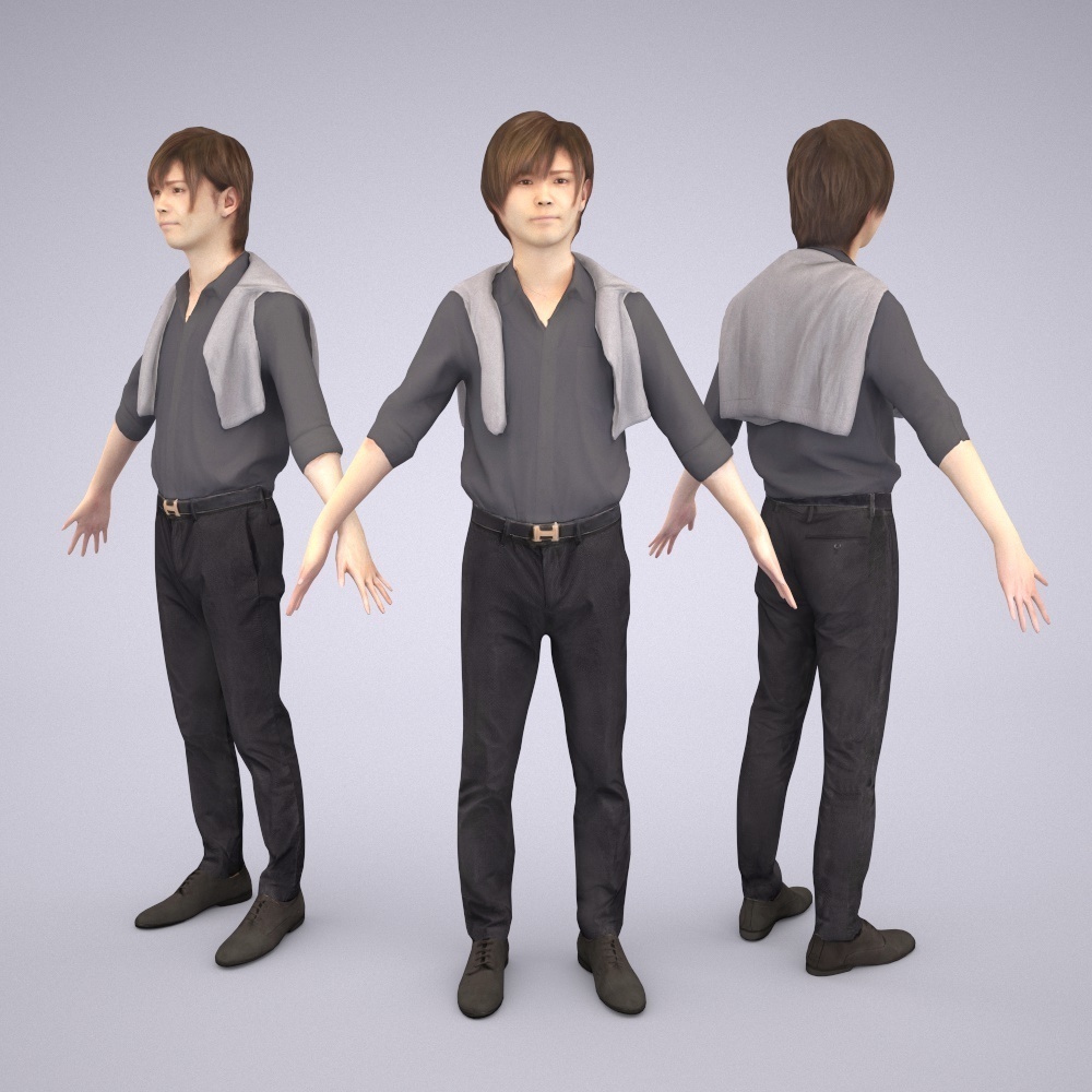 アニメーション付の3D人モデル 086_Ren