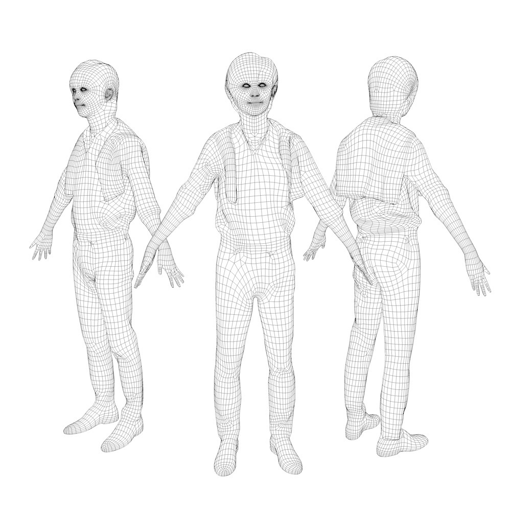 アニメーション付の3D人モデル 086_Ren