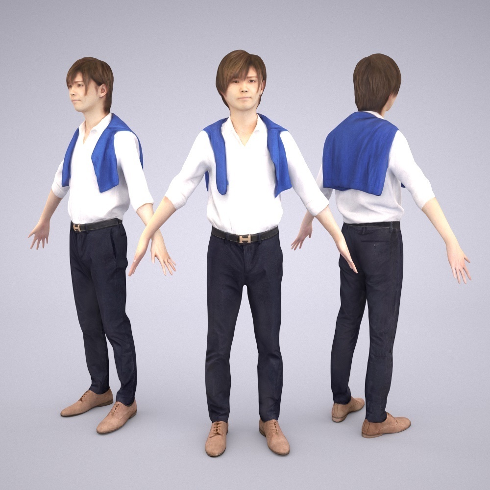 アニメーション付の3D人モデル 086_Ren