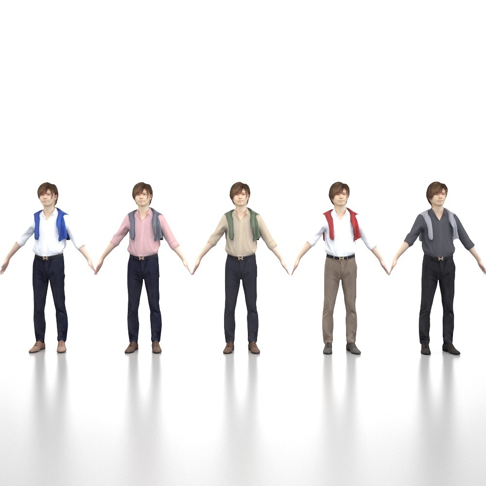 アニメーション付の3D人モデル 086_Ren