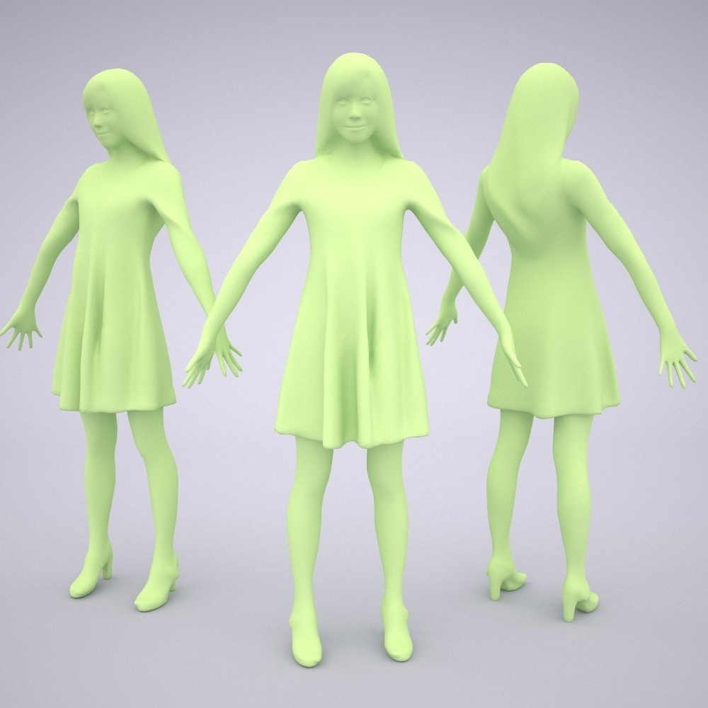 アニメーション付の3D人モデル 074_Yui