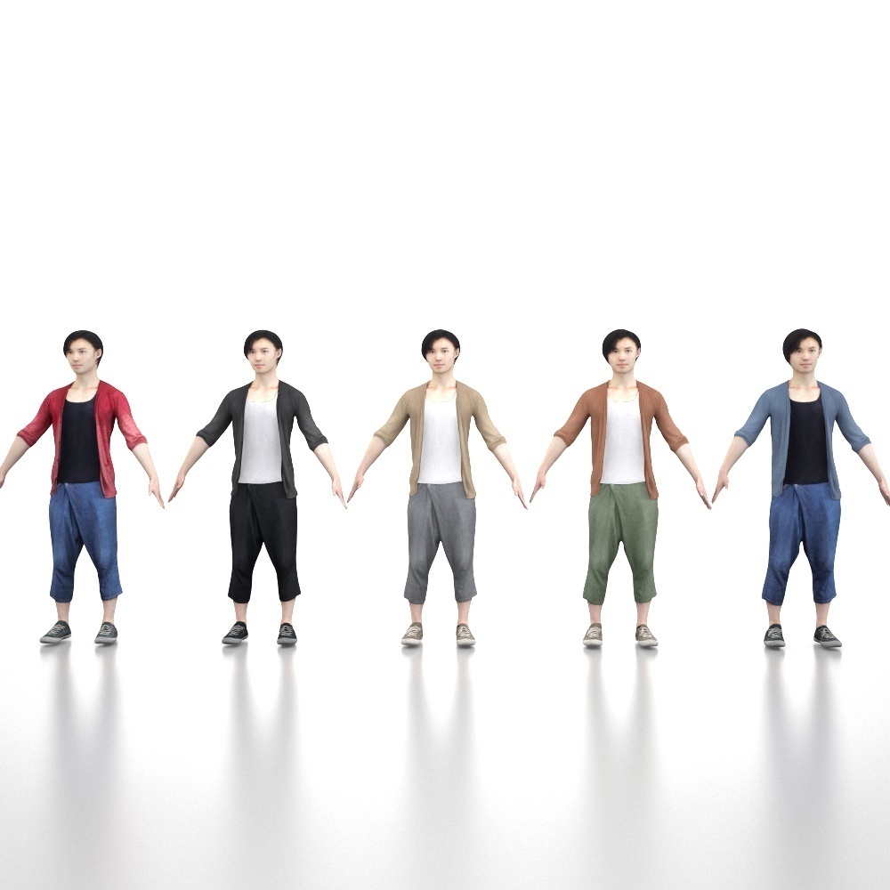 アニメーション付の3D人モデル 062_Syun