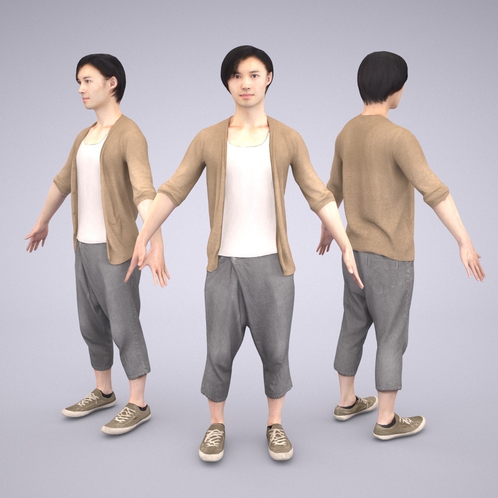 アニメーション付の3D人モデル 062_Syun