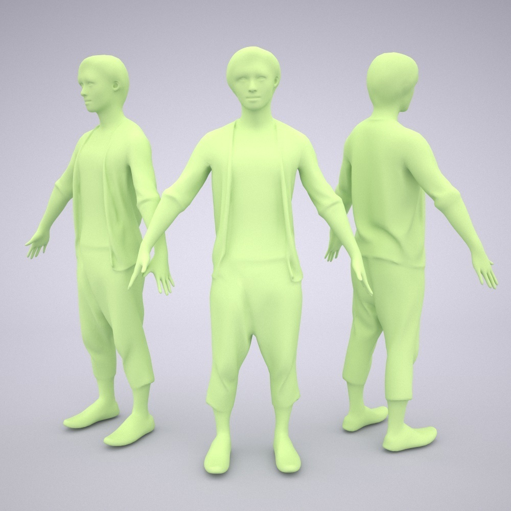 アニメーション付の3D人モデル 062_Syun
