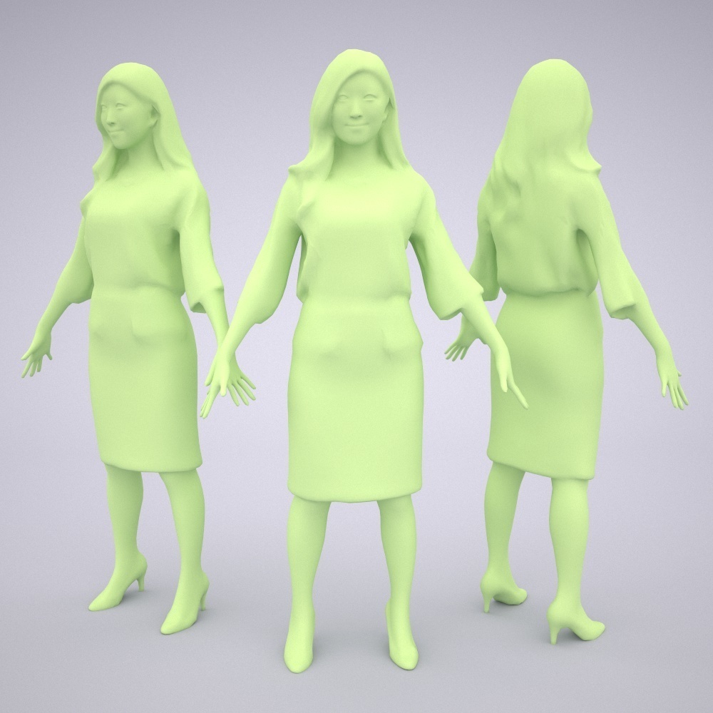 アニメーション付の3D人モデル 052_Mao