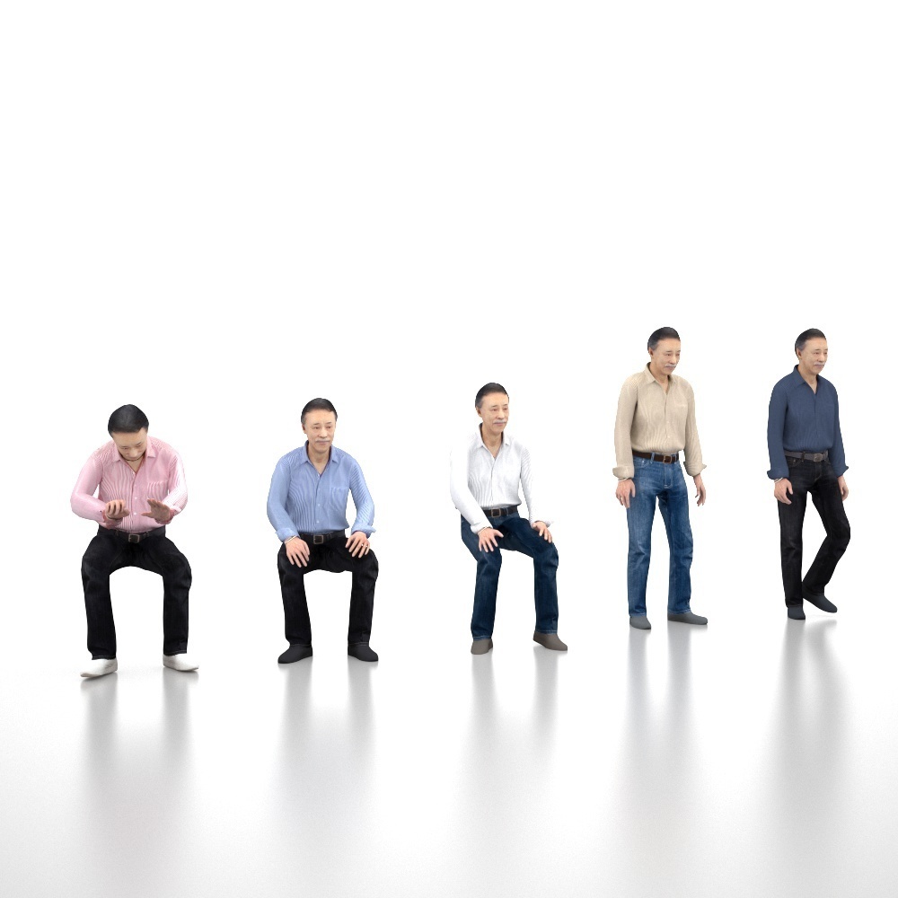 アニメーション付の3D人モデル 042_Ken