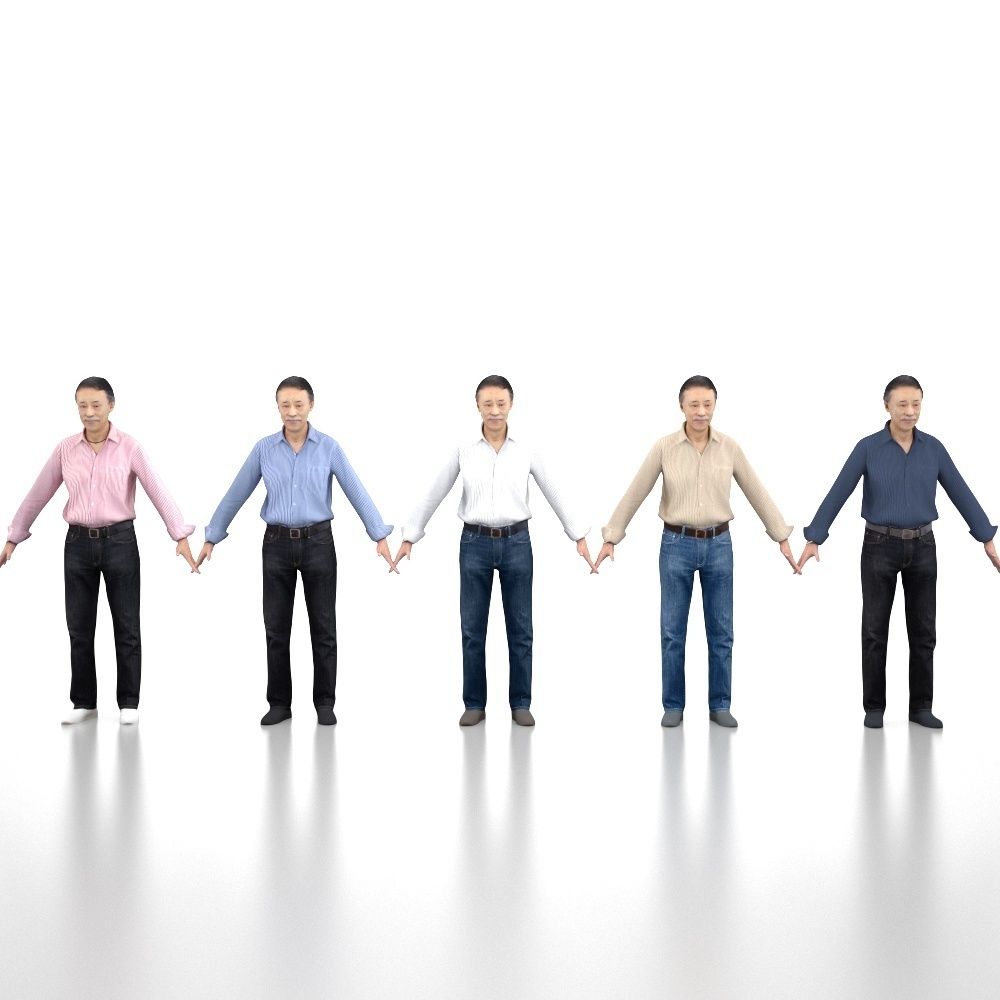 アニメーション付の3D人モデル 042_Ken