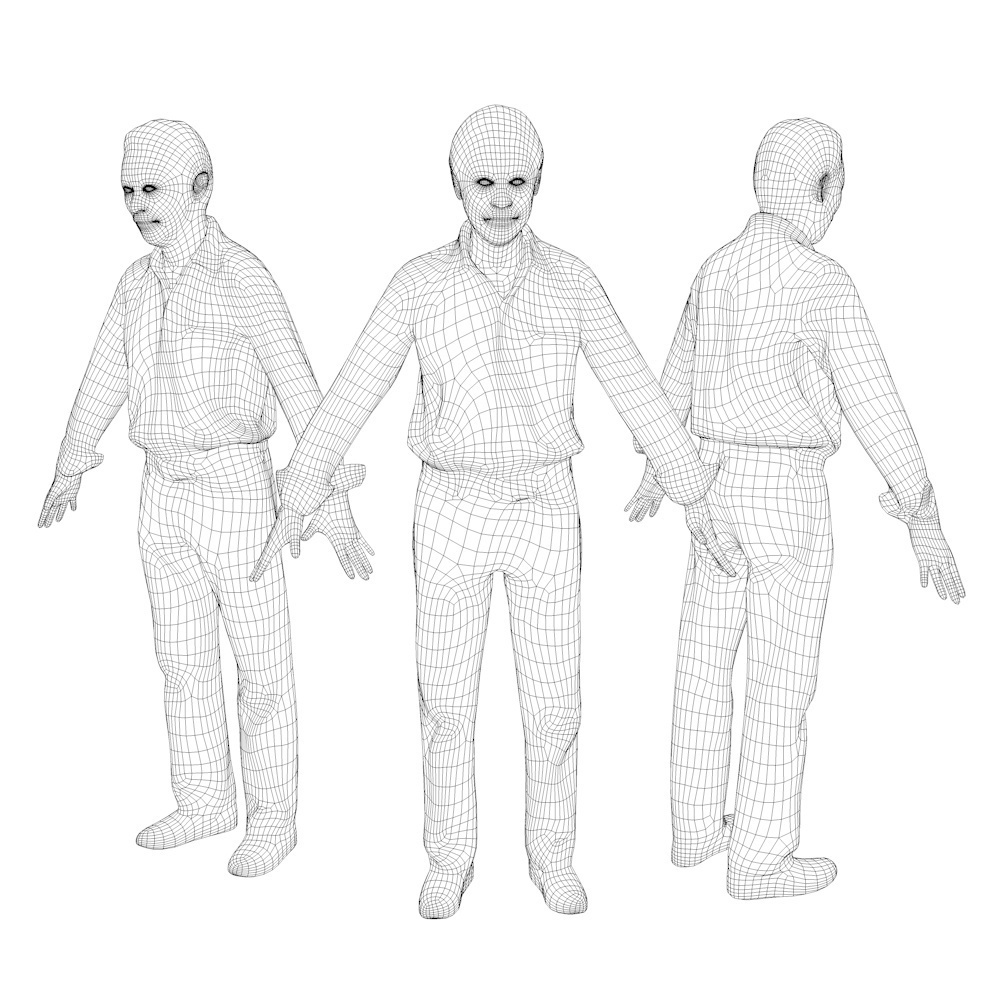 アニメーション付の3D人モデル 042_Ken