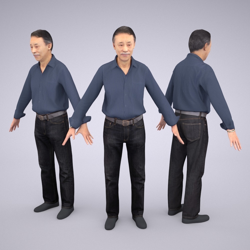 アニメーション付の3D人モデル 042_Ken