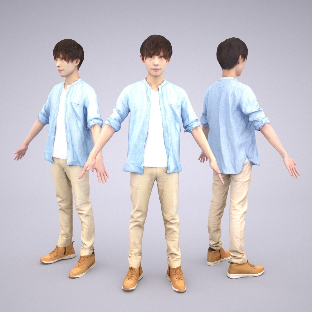 アニメーション付の3D人モデル 034_Toru