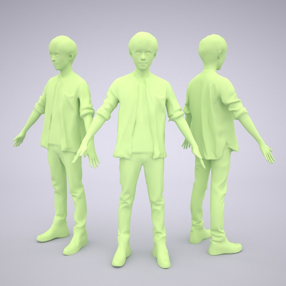 アニメーション付の3D人モデル 034_Toru