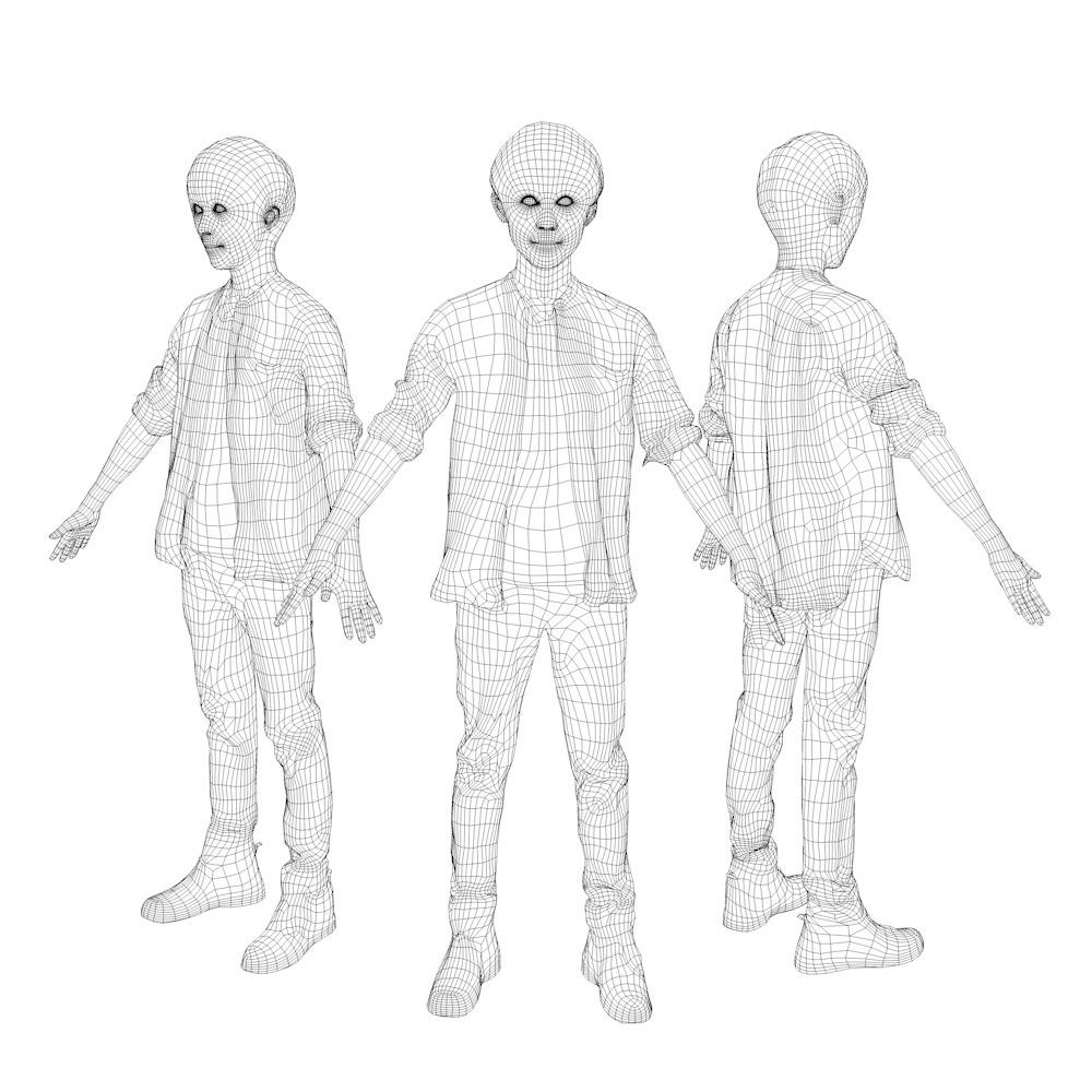 アニメーション付の3D人モデル 034_Toru