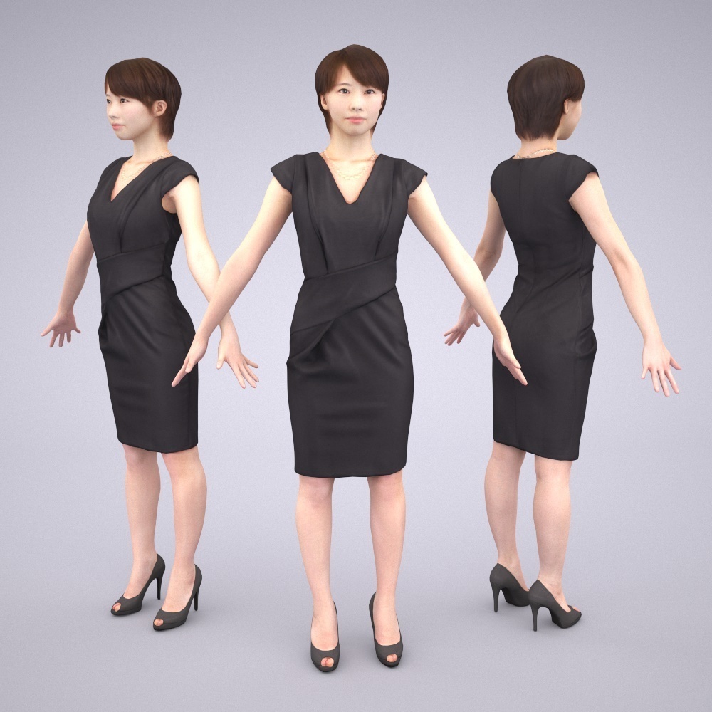 アニメーション付の3D人モデル 024_Haru