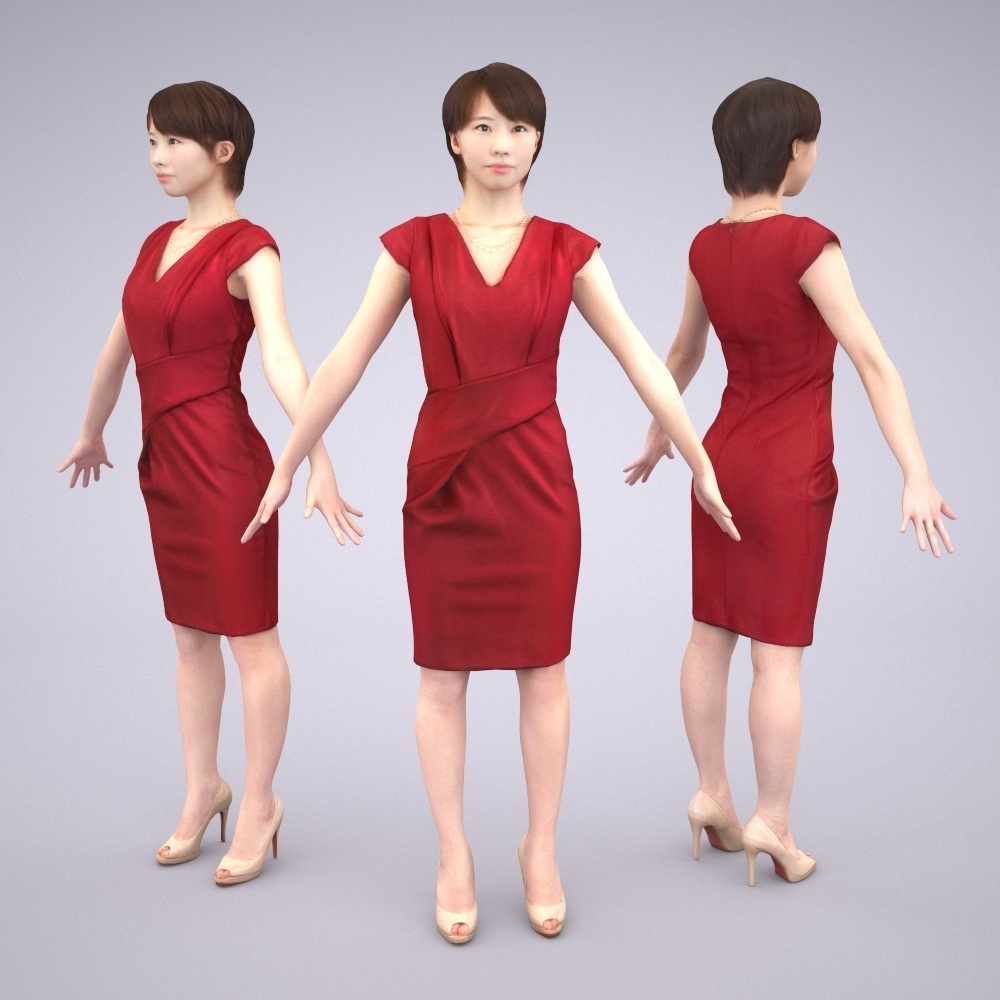 アニメーション付の3D人モデル 024_Haru