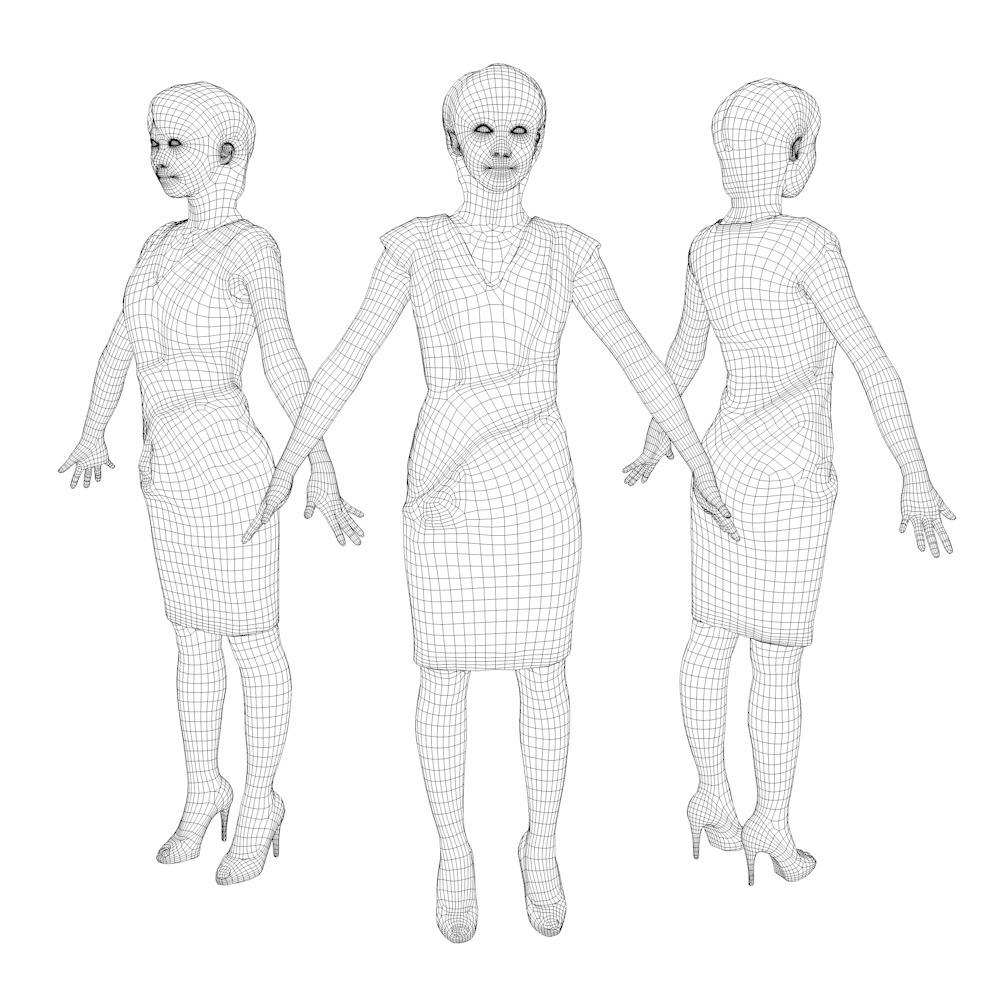 アニメーション付の3D人モデル 024_Haru