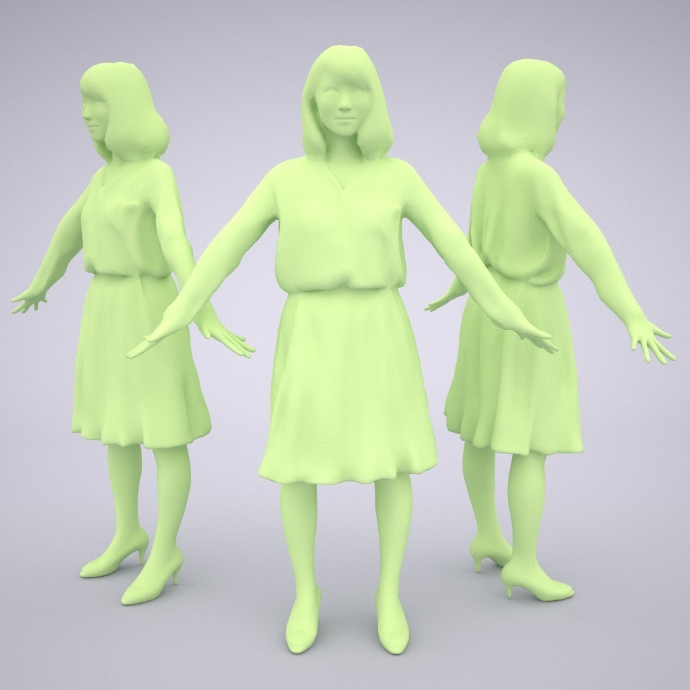 アニメーション付の3D人モデル 012_Kana