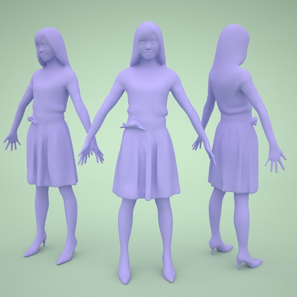 アニメーション付の3D人モデル 078_Yui