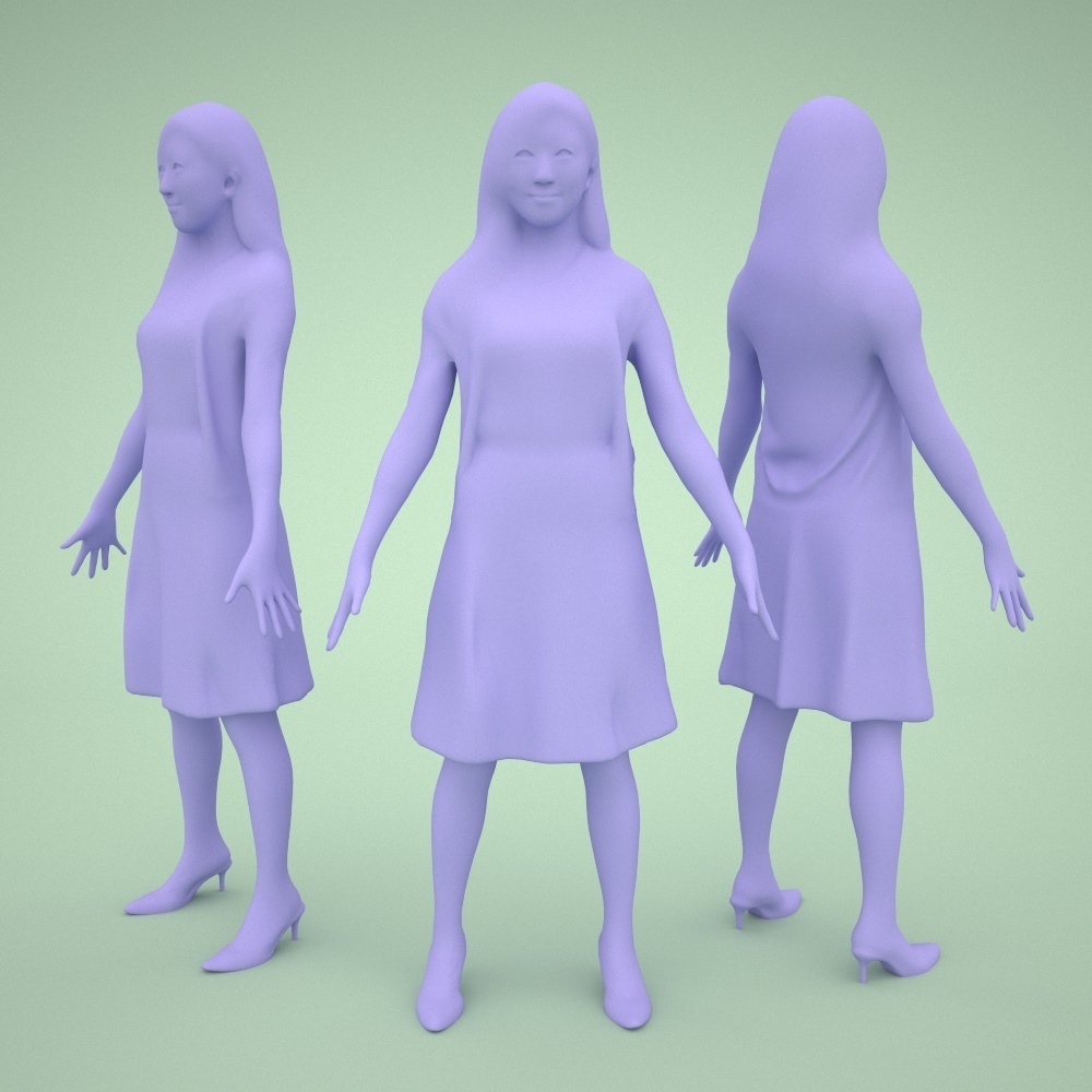 アニメーション付の3D人モデル 058_Mao