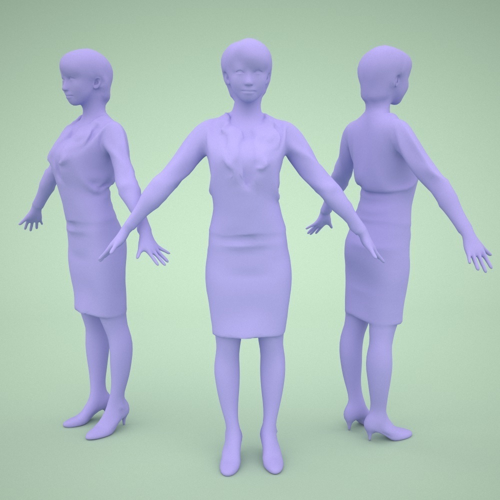 アニメーション付の3D人モデル 030_Haru