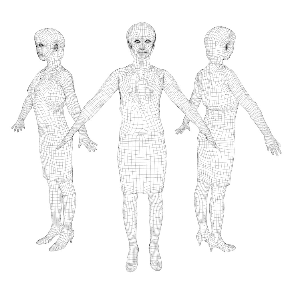 アニメーション付の3D人モデル 030_Haru