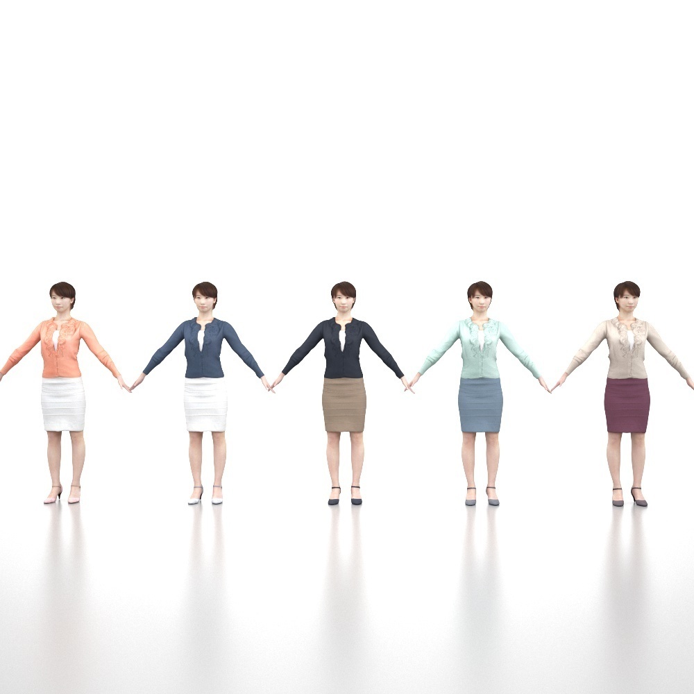 アニメーション付の3D人モデル 030_Haru