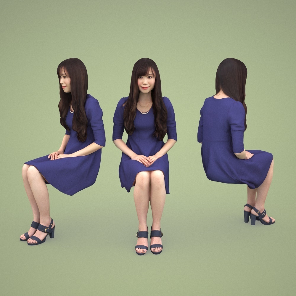 3D人物素材ポーズド 073_Yui