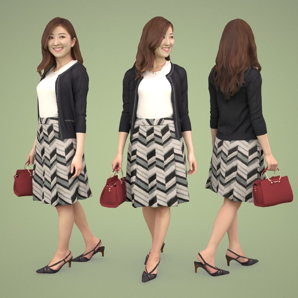 3D人物素材ポーズド 057_Mao