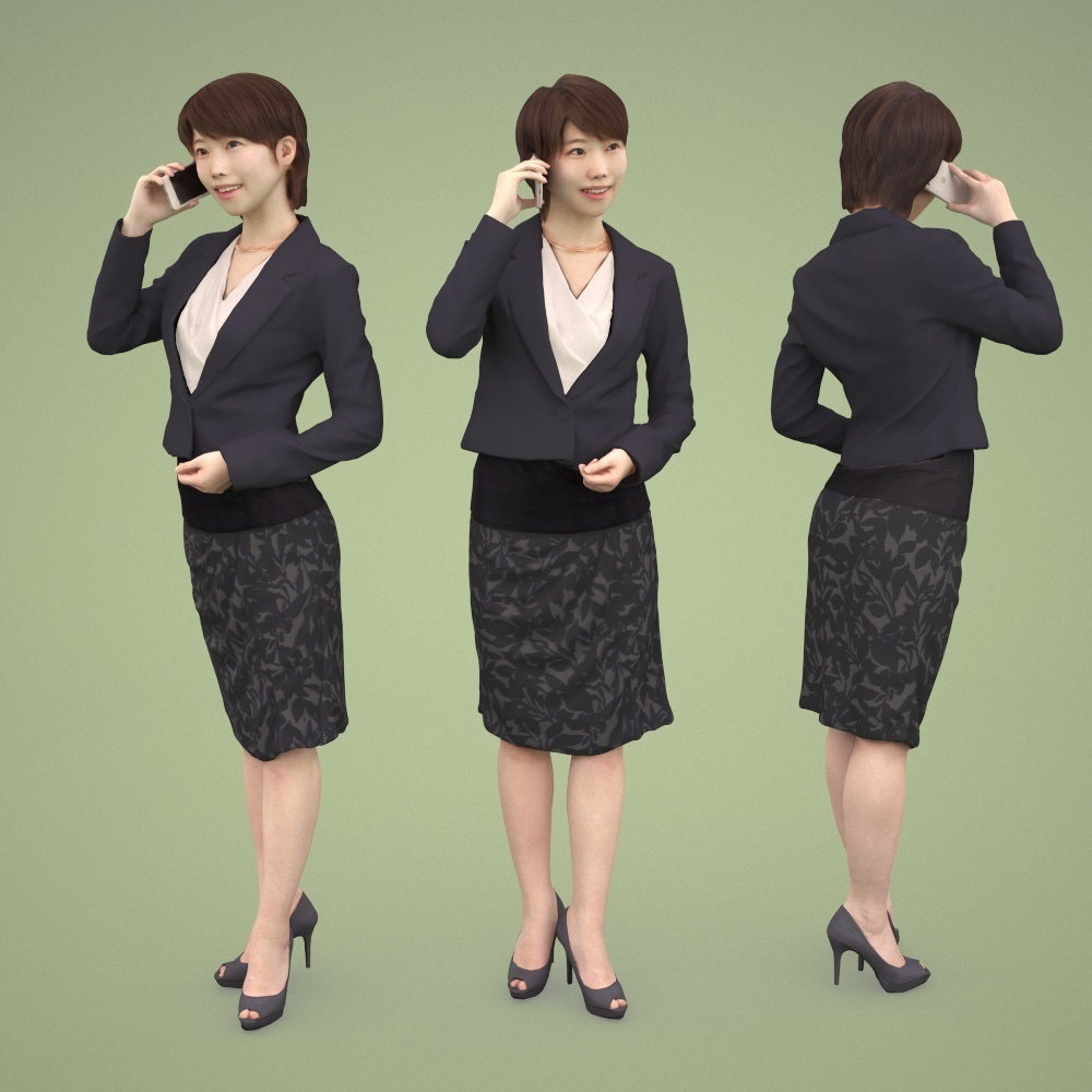 3D人物素材ポーズド 027_Haru