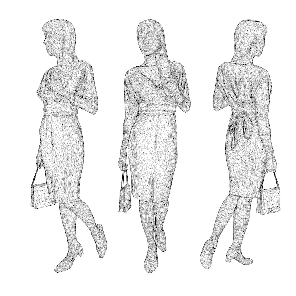 3D人物素材ポーズド 003_Rika