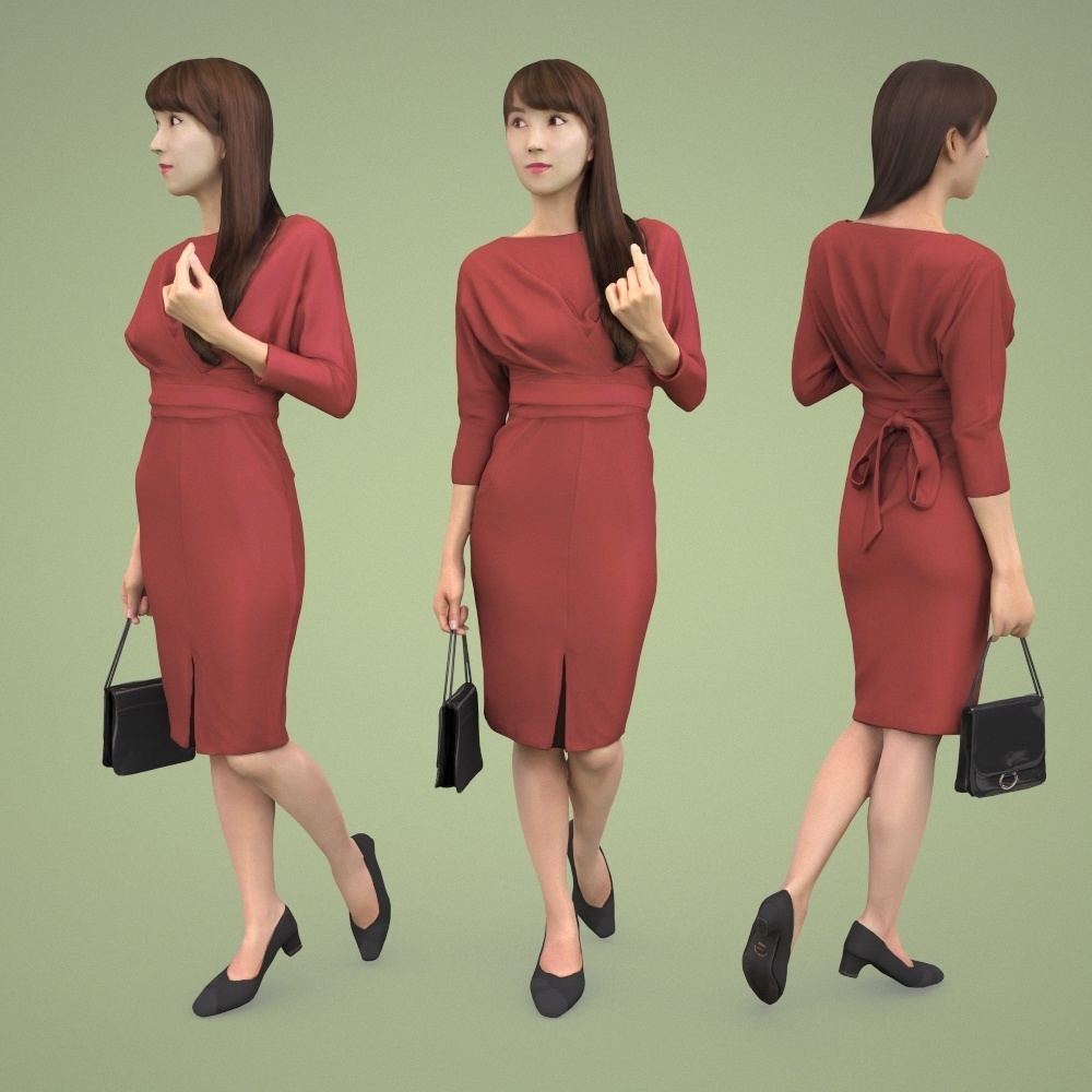 3D人物素材ポーズド 003_Rika