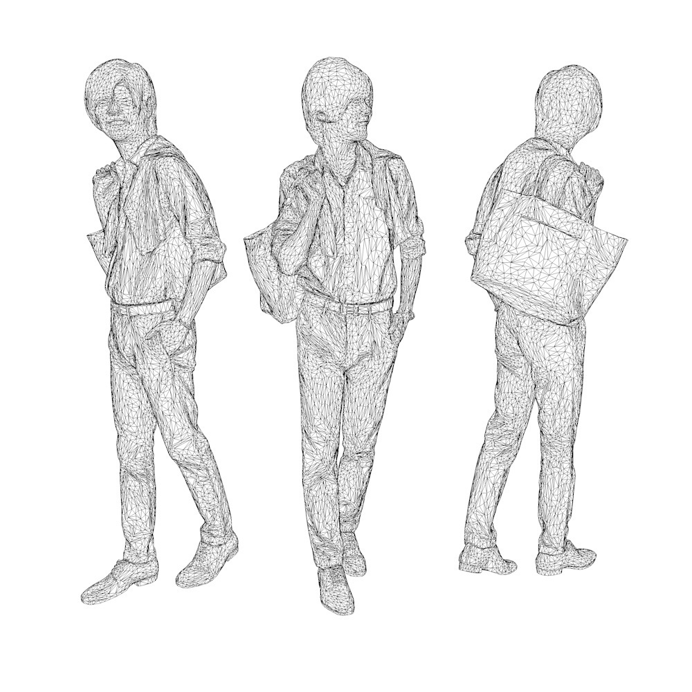 3D人物素材ポーズド 085_Ren