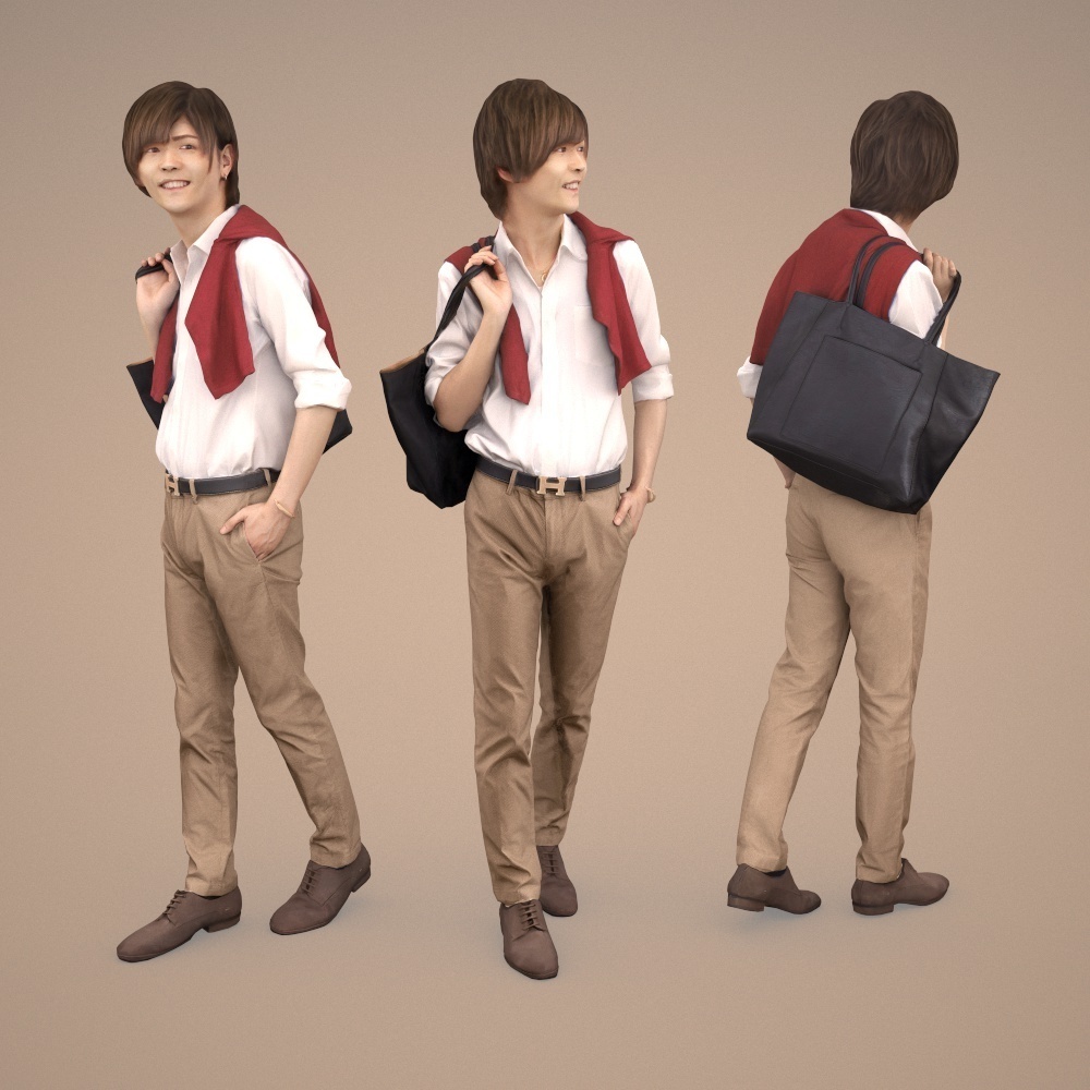 3D人物素材ポーズド 085_Ren